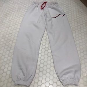 White with red Lazy Pants